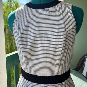 Stripe dress in black and white